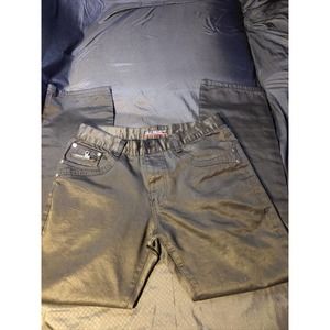 Vintage Old Skool Black Graphic Jeans Mens 32 Zipper Pockets Grunge Y2k Street